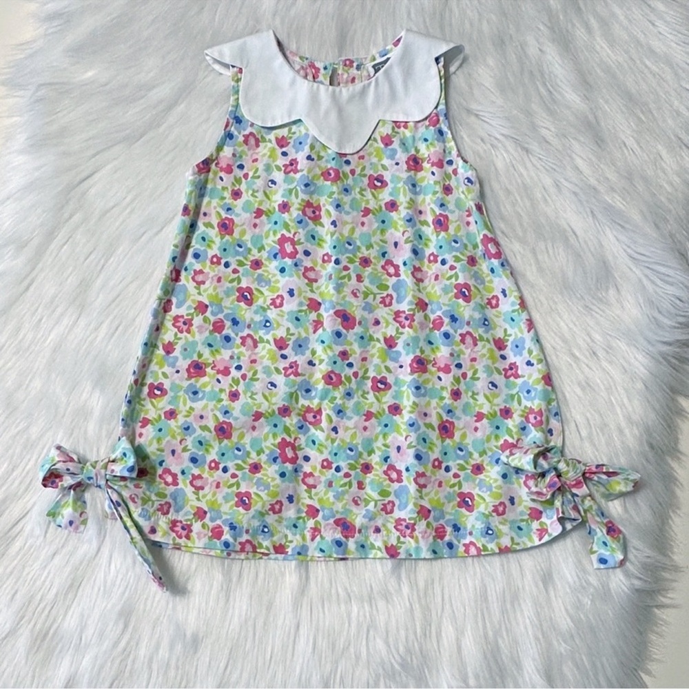 TRUE‎ Floral Scalloped Color Dress
